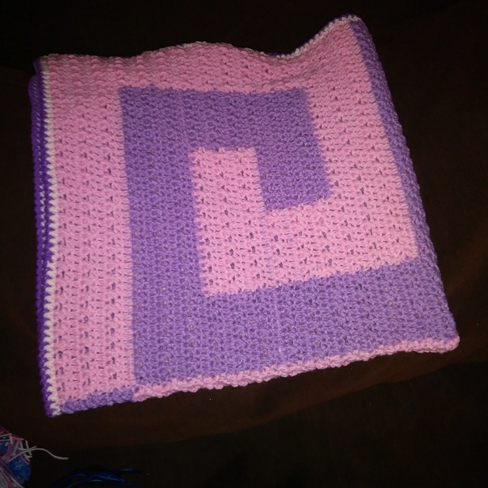 Pink and Purple baby blanket